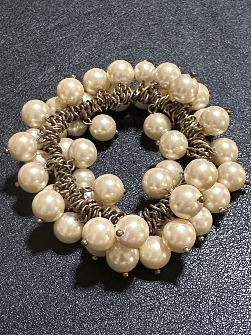 J. Crew Pearl Revival Cha Cha Vintage Stretch Bracelet